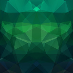 Polygonal vector background. Can be used in cover design, book design, website background. Vector illustration. Green, blue colors.