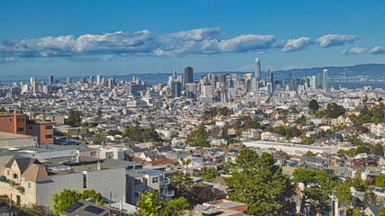 Naklejka premium Expansive landscape view of San Francisco, CA. (USA)