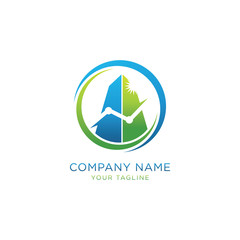 Fototapeta premium Creative Accounting financial Concept Logo Design Template - Vector 