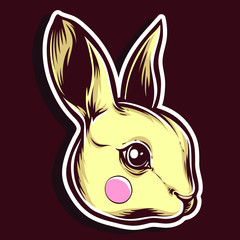 Rabbit Head Vector