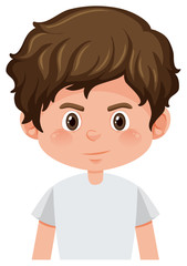 A boy character on white background