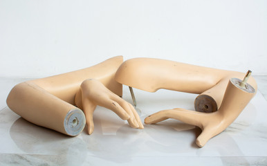 Arms and hands Puppet Mannequins for clothing It was abandoned from the old.