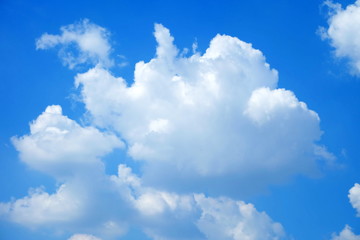 Naklejka na ściany i meble White Cloud with Cool Blue Sky Background.