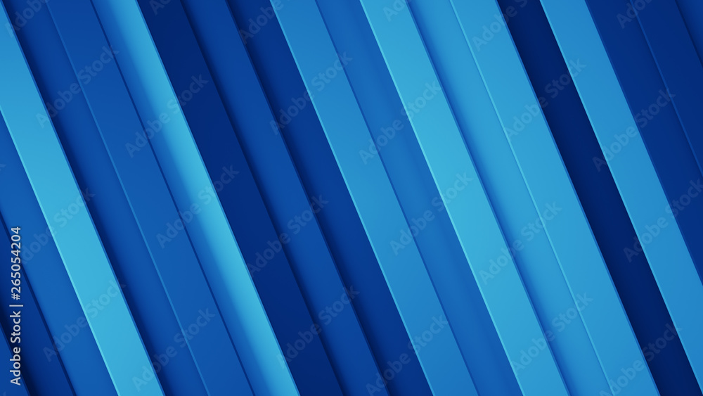 Poster blue background with diagonal stripes 3d rendering