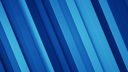 Blue background with diagonal stripes 3D rendering