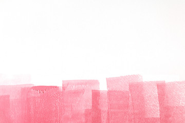 Pink paint on a canvas