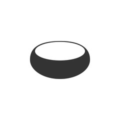 Bowl icon isolated. Flat design. Vector Illustration