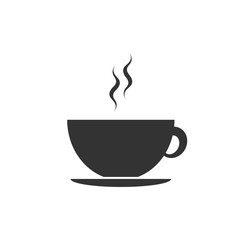Coffee cup icon isolated. Tea cup. Hot drink coffee. Flat design. Vector Illustration