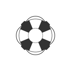 Lifebuoy icon isolated. Lifebelt symbol. Flat design. Vector Illustration