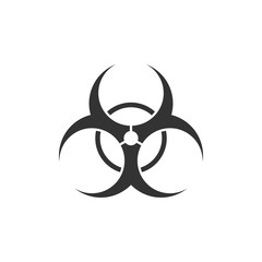 Biohazard symbol icon isolated. Flat design. Vector Illustration