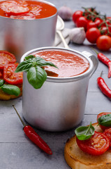Thick tomato soup with spices