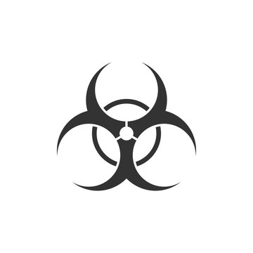 Biohazard symbol icon isolated. Flat design. Vector Illustration