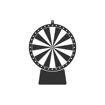 Lucky wheel icon isolated. Flat design. Vector Illustration