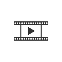 Play Video icon isolated. Flat design. Vector Illustration