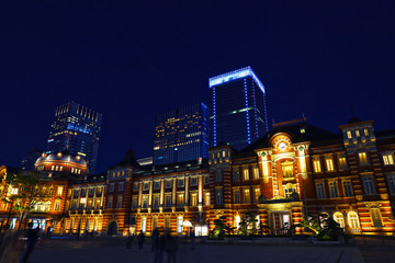 Fototapeta na wymiar 【東京の夜景】夜の東京駅