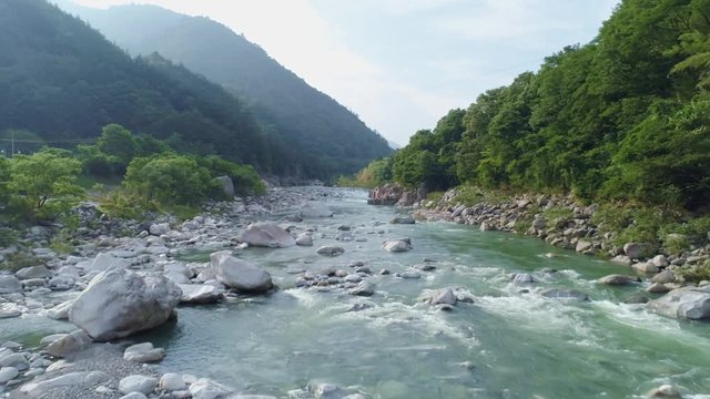 4K・木曽川・ドローン