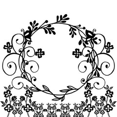 Vector illustration greeting card with wreath frame