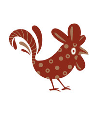 Rooster. Flat design style vector illustrations set of icons and logos