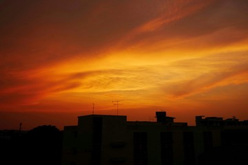 Twilight sky background with Colorful sky in twilight background