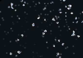 3D illustration broken glass background