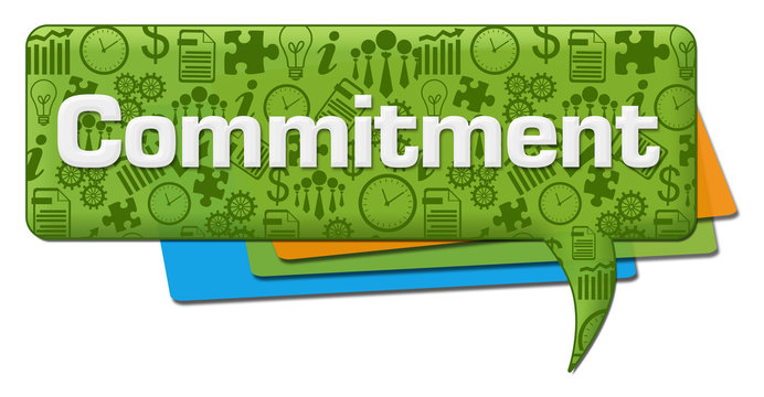 Commitment Business Symbols Green Colorful Comment Symbol 