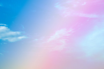 A soft fog cloud background white a pastel colored orage to blue gradient