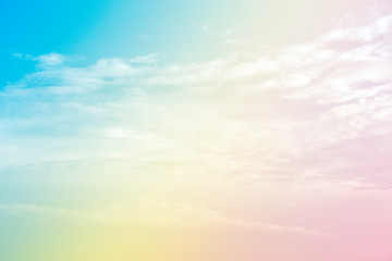 A soft fog cloud background white a pastel colored orage to blue gradient
