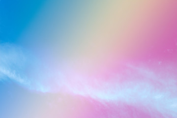 Fototapeta na wymiar A soft fog cloud background white a pastel colored orage to blue gradient