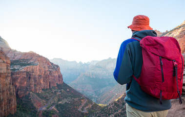 Naklejka premium Hike in Zion