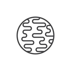 Neptune planet line icon. linear style sign for mobile concept and web design. Solar system planet outline vector icon. Symbol, logo illustration. Pixel perfect vector graphics