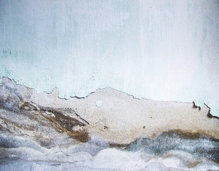 Old wall with peeled paint grunge Background