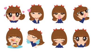 cute girl cartoon character