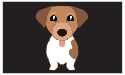 Jack Russel  dogs cartoon vector