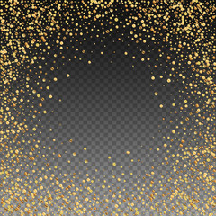 Gold confetti luxury sparkling confetti. Scattered