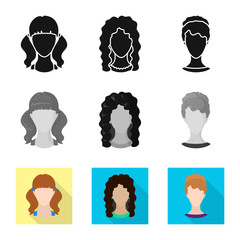 Vector design of professional and photo sign. Collection of professional and profile stock vector illustration.