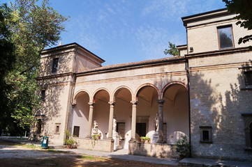 Fototapeta premium Euscherio Sanvitale Palace in the Ducal parl of Parma, Italy