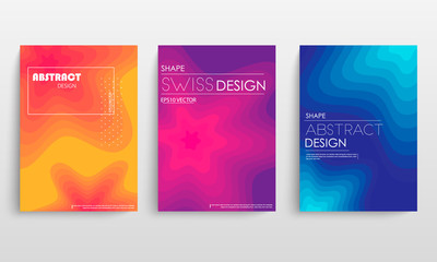 Naklejka na ściany i meble Minimal modern cover design. Dynamic colorful gradients. Future geometric patterns. poster template vector design.