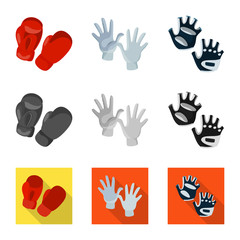 Fototapeta premium Vector illustration of silhouette and safety sign. Set of silhouette and comfort stock vector illustration.