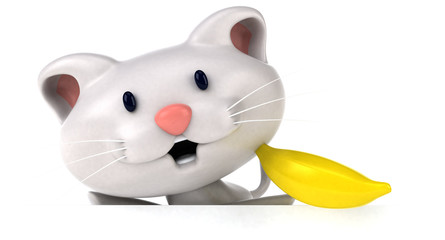 Fun cat - 3D Illustration
