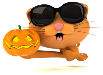 Fototapeta premium Fun cat - 3D Illustration