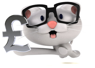 Fun cat - 3D Illustration