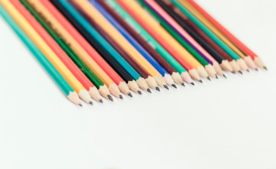 color pencils isolated on white background