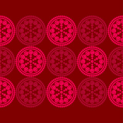 Polka dot seamless pattern. Mosaic of ethnic figures. Geometric background. Can be used for wallpaper, textile, invitation card, wrapping, web page background.