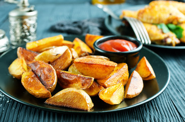 potato with chicken wings