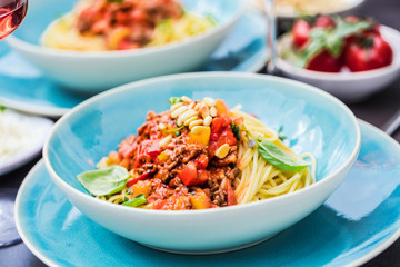  Traditional Italian spahgetti Bolognaise