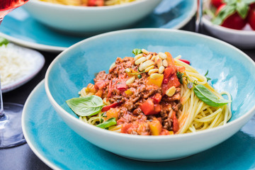  Traditional Italian spahgetti Bolognaise