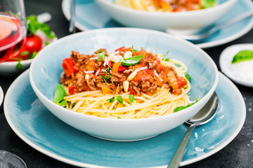  Traditional Italian spahgetti Bolognaise