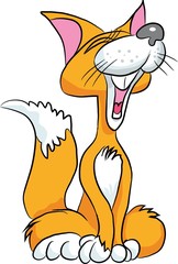 Character cartoon orange fox illustration.