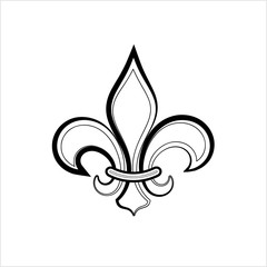 Fleur De Lis, Fleur-De-Lys Or Flower-De-Luce, The Decorative Stylized Lily