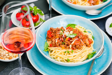  Traditional Italian spahgetti Bolognaise